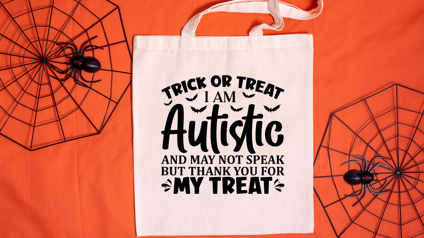 Autistic halloween trick or treat bag