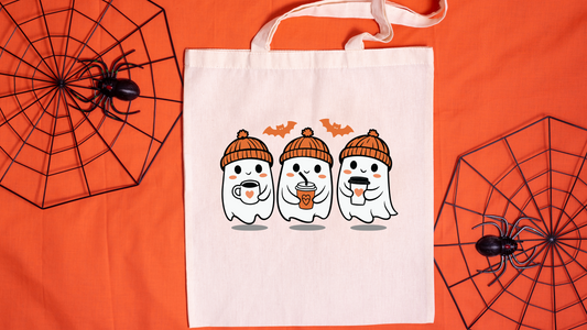 Cute Ghost design tote bag